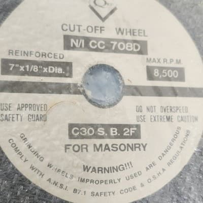 Qep 7" Abrasive Masonry Cut-Off Wheel Model 10029 NEW - Thumbnail 7