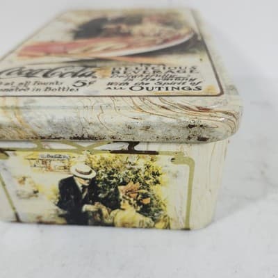 Hinged Tin Coca Cola Love Theme Nautical Beach Vintage Advertising - Thumbnail 7