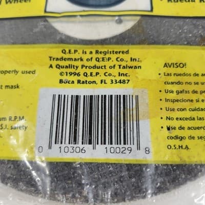 Qep 7" Abrasive Masonry Cut-Off Wheel Model 10029 NEW - Thumbnail 3