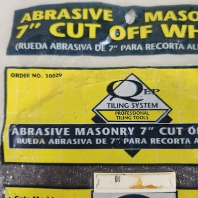 Qep 7" Abrasive Masonry Cut-Off Wheel Model 10029 NEW - Thumbnail 5