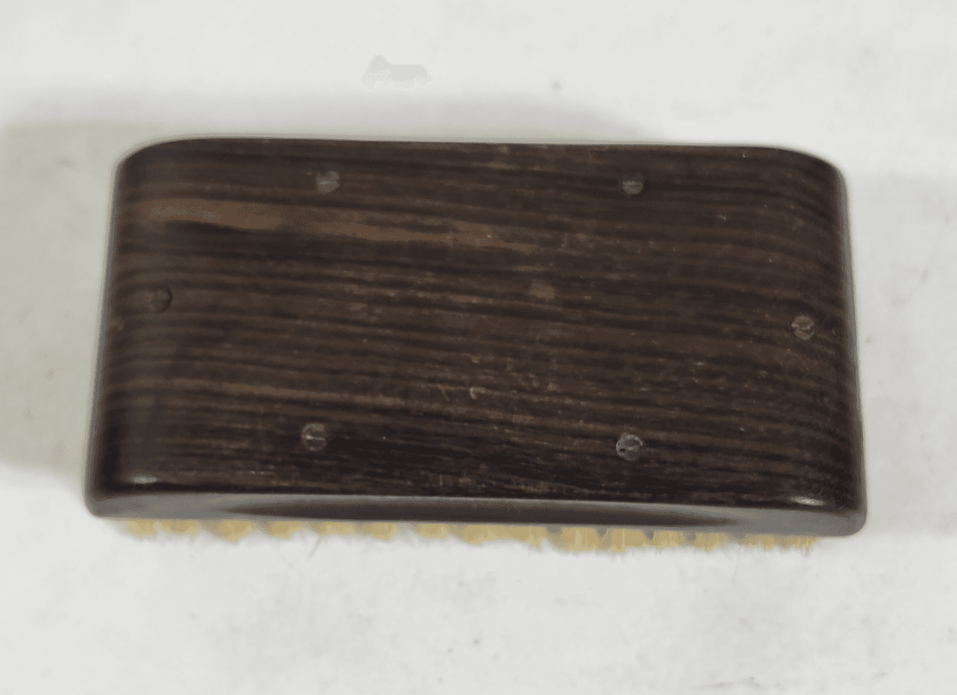 Vintage Swank Ebony Natural Bristle Brush 4.5" Dresser Vanity Clothes - Thumbnail 4
