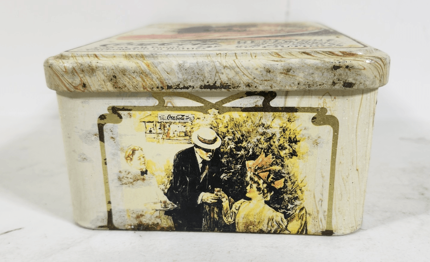 Hinged Tin Coca Cola Love Theme Nautical Beach Vintage Advertising - Thumbnail 6