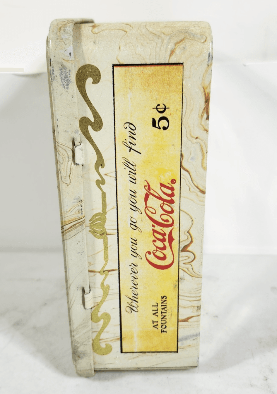 Hinged Tin Coca Cola Love Theme Nautical Beach Vintage Advertising - Thumbnail 3