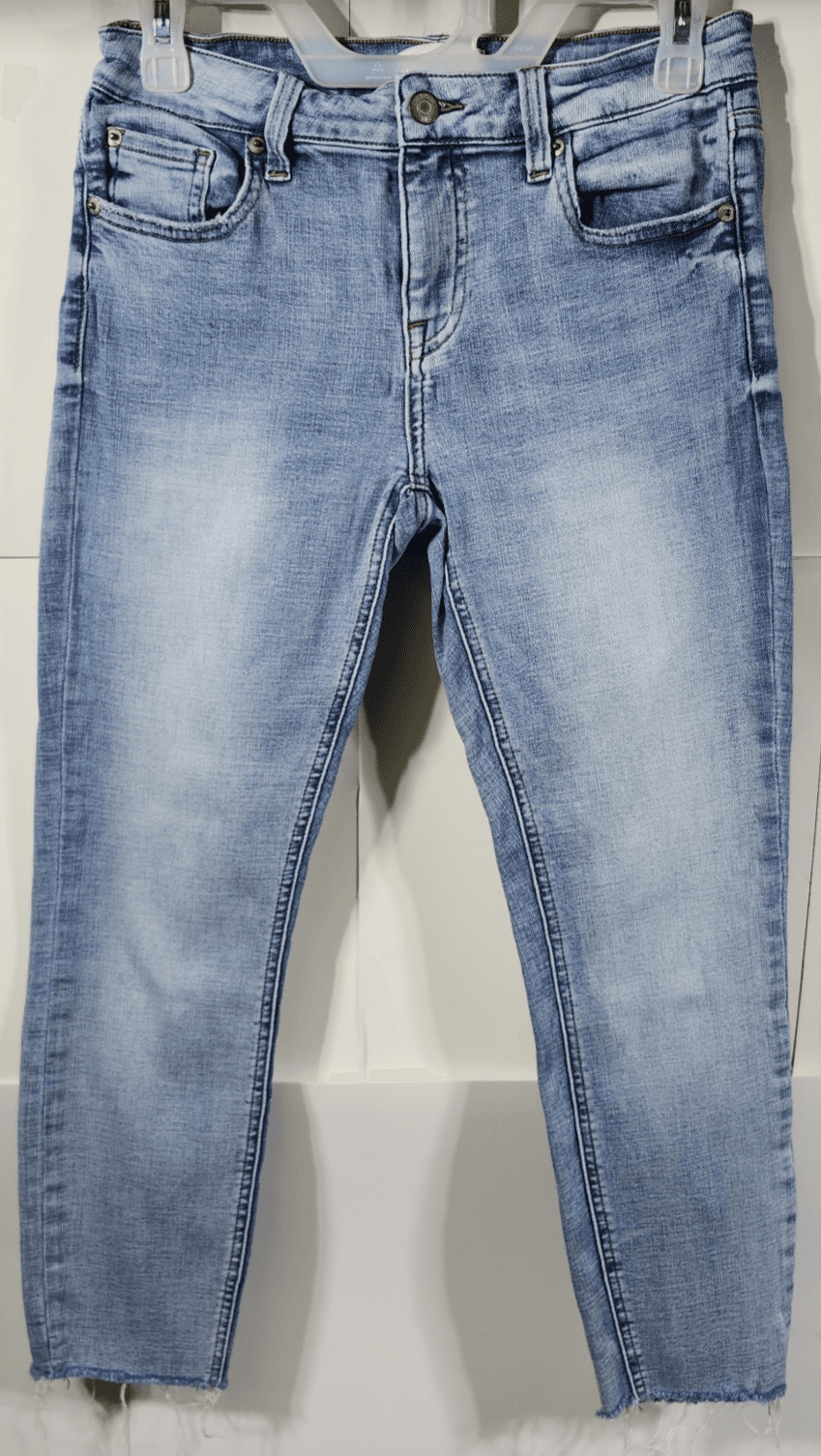 Pistola Jeans Skinny Mid Rise w Raw Hem Women's Size 27 Light Wash - Thumbnail 5