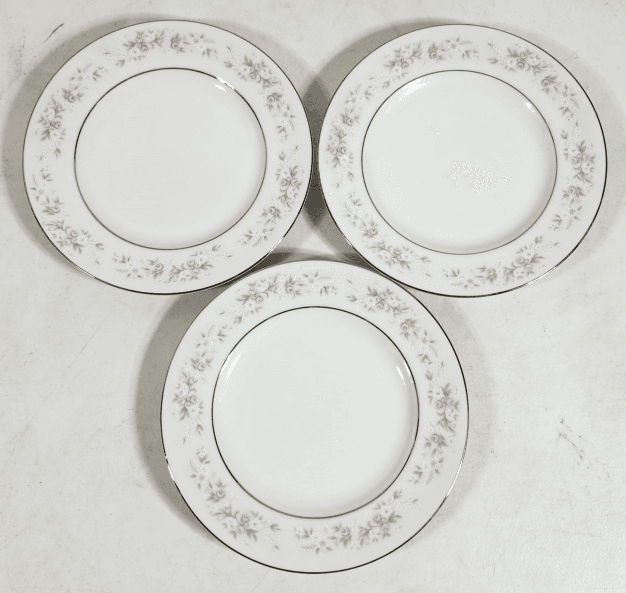 3 Fine China of Japan Maria Plates 6.25" Floral Design - Thumbnail 2