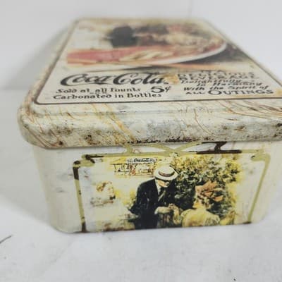 Hinged Tin Coca Cola Love Theme Nautical Beach Vintage Advertising - Thumbnail 8