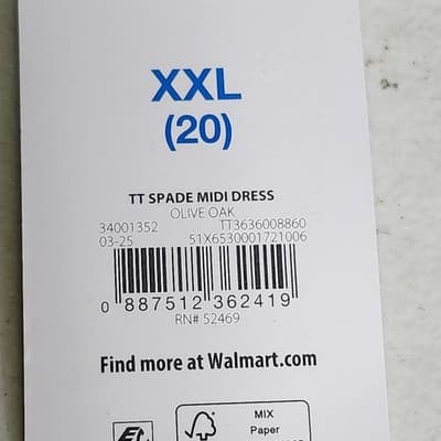 Time and Tru Women's V-Neck Midi Dress Size XXL 20 Green Sleeveless NEW - Thumbnail 7