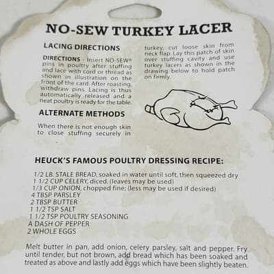 No Sew Turkey Lacer 6 Stainless Pins Cord NEW - Thumbnail 4
