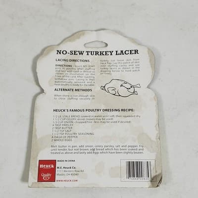 No Sew Turkey Lacer 6 Stainless Pins Cord NEW - Thumbnail 3