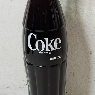 Vintage Coke Coca Cola Green 10 Oz Glass Bottle Sealed - Thumbnail 3