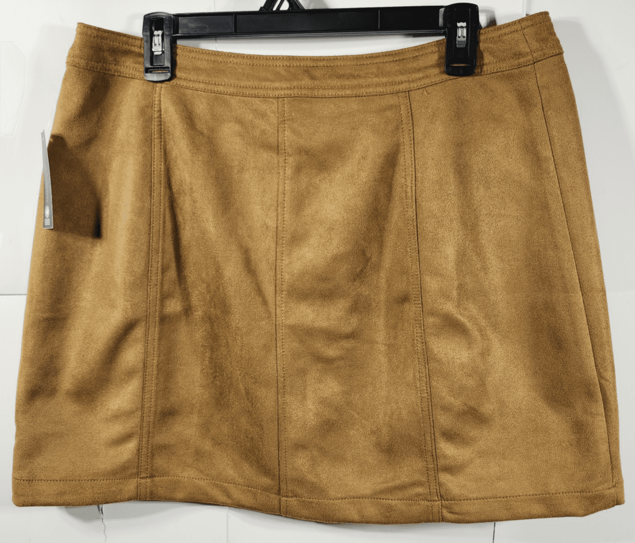 No Boundaries Skirt Women's XL Soft Faux Suede Mini Button Close NEW - Thumbnail 6