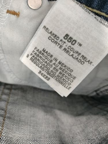 Levi's 550 Straight Fit Denim Jeans Size 9 Juniors Blue Pants - Thumbnail 9