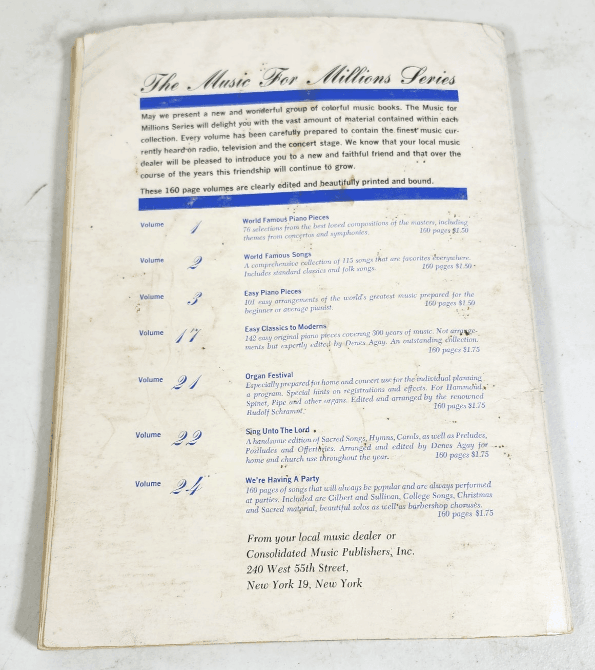 1957 Organ Festival Volume 21 Spinet Preset Pipe Or Vintage 1957 - Thumbnail 3