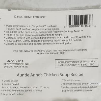Regency Wraps Cotton Mesh Soup Socks for Making Clear Broth and Flavorful - Thumbnail 3