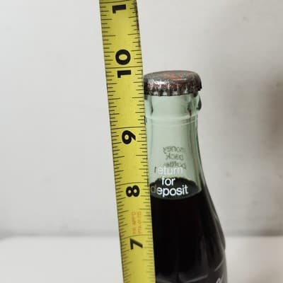 Vintage Coke Coca Cola Green 10 Oz Glass Bottle Sealed - Thumbnail 7