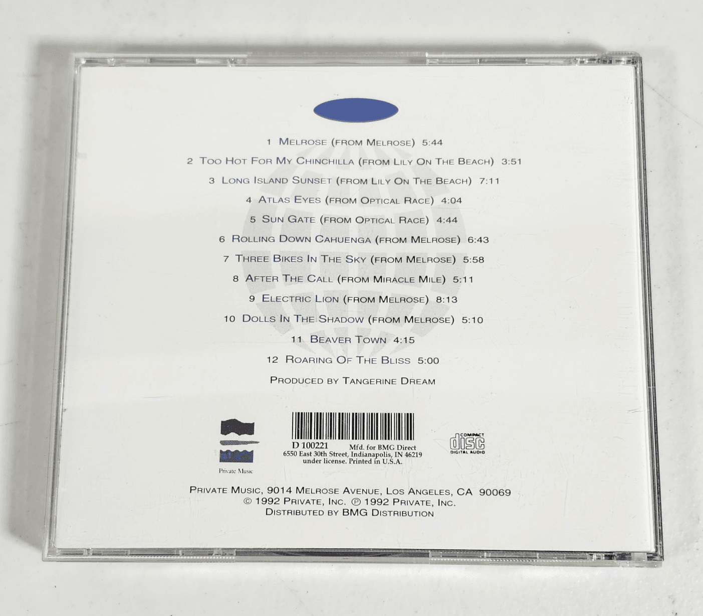 Private Music of Tangerine Dream Audio CD - Thumbnail 3