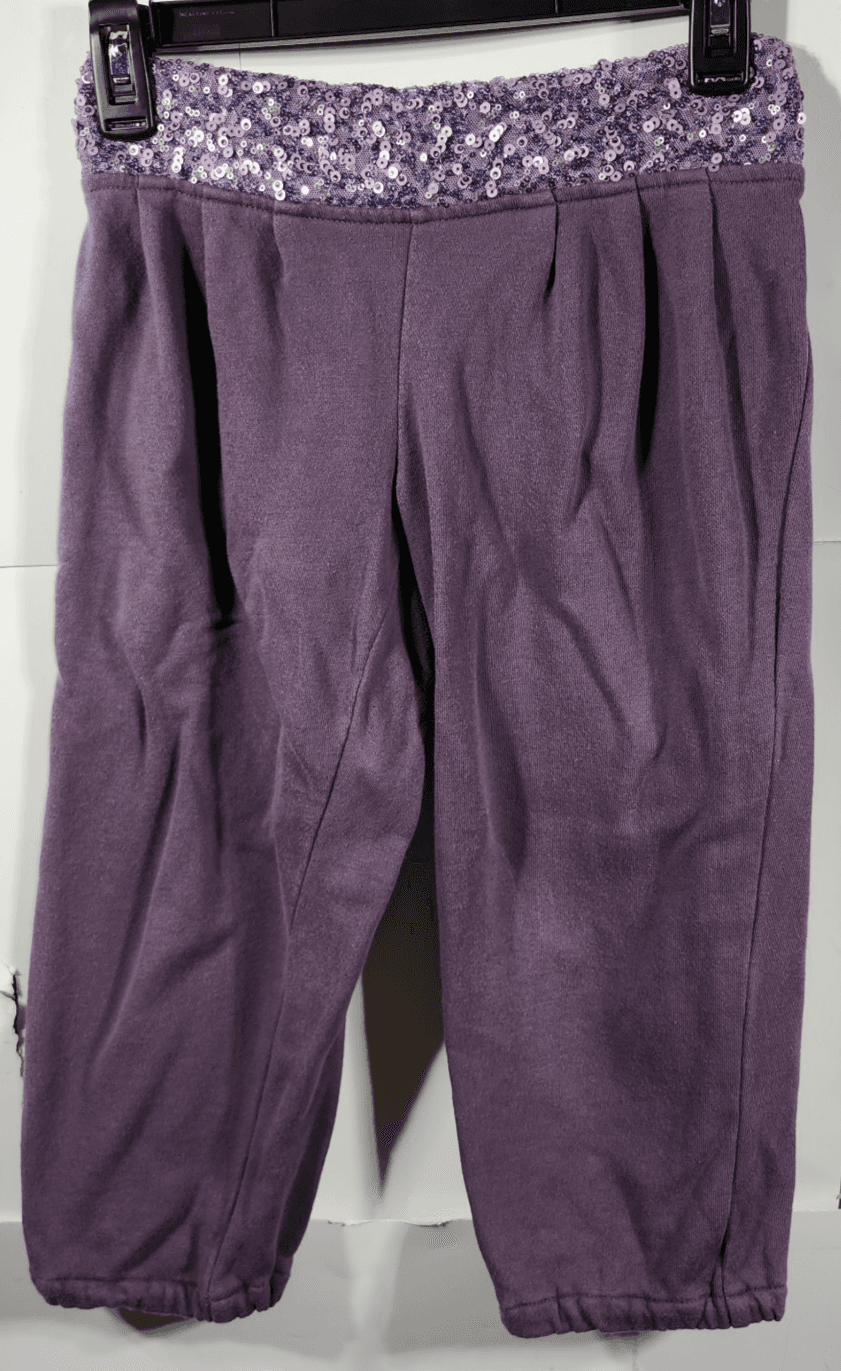American Girl Youth Size Medium 10-12 Pants Purple Sequins Pull On - Thumbnail 5
