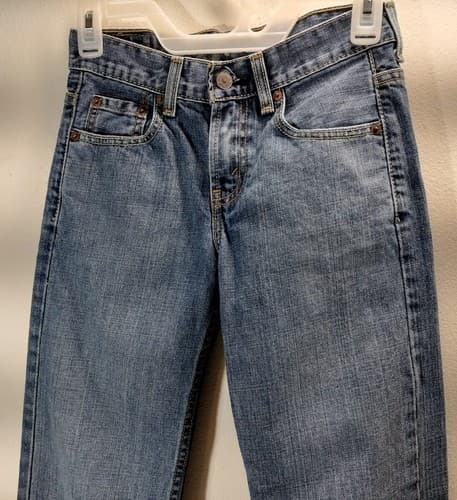 Levi's 550 Straight Fit Denim Jeans Size 9 Juniors Blue Pants - Thumbnail 7
