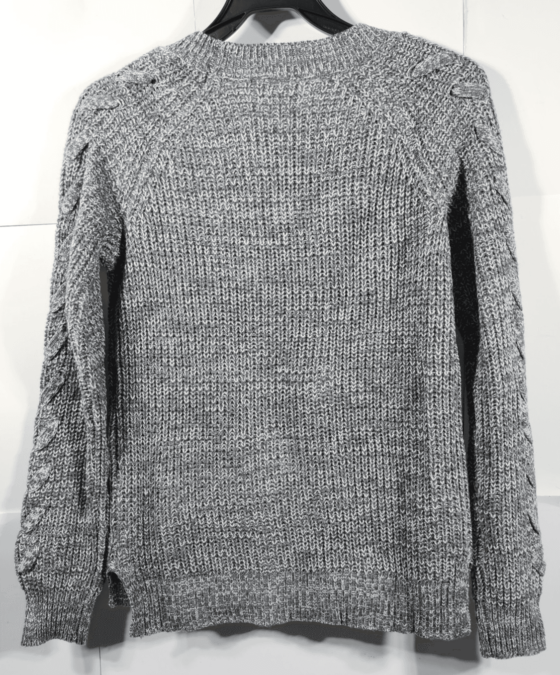 SO Women's Knit Sweater Size XS Pullover Long Sleeve Gray White NEW - Thumbnail 6