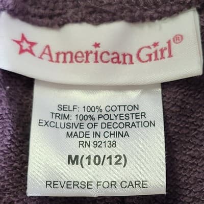 American Girl Youth Size Medium 10-12 Pants Purple Sequins Pull On - Thumbnail 7