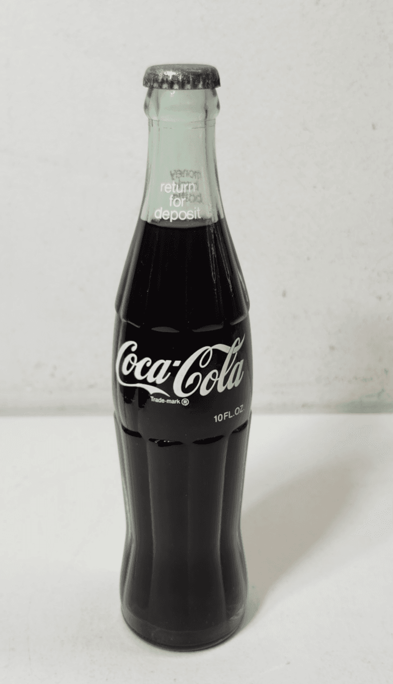 Vintage Coke Coca Cola Green 10 Oz Glass Bottle Sealed - Thumbnail 6