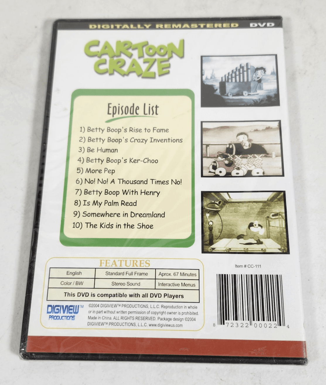 Betty Boop and Friends Be Human Volume 11 DVD NEW Sealed - Thumbnail 2
