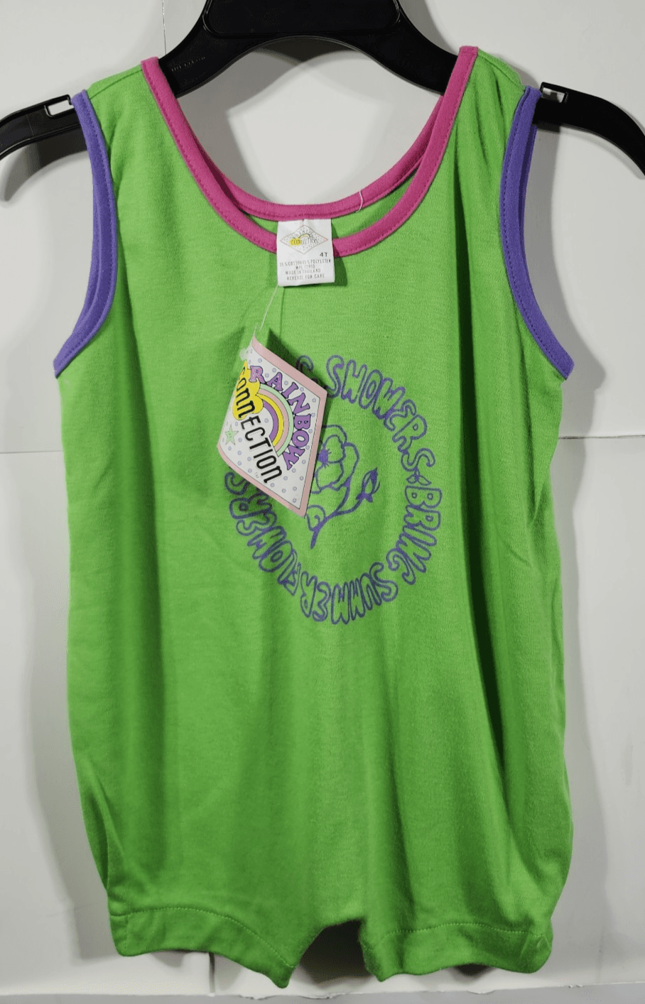 Vintage Rainbow Connection Toddler Outfit Size 4T Green Purple Pink NEW - Thumbnail 5