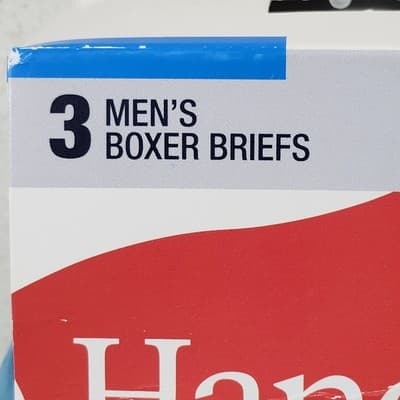 Hanes Men’s L Boxer Briefs 3 Pairs Stretch Underwear NEW - Thumbnail 3