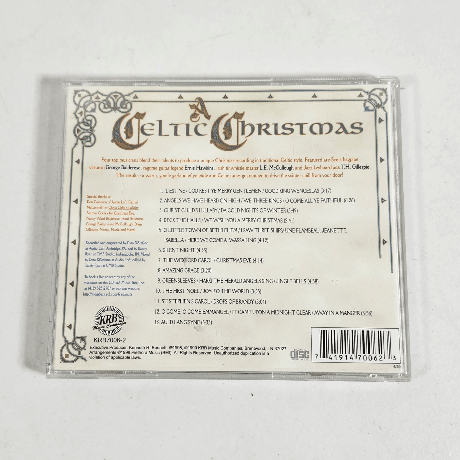 A Celtic Christmas 1998 Music CD George Balderose - Thumbnail 3