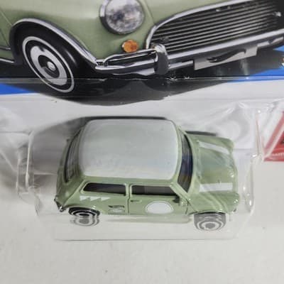 2026 Hot Wheels Austin Mini Cooper S Green Car 1/64 Toy Vehicle Then & Now NEW - Thumbnail 3