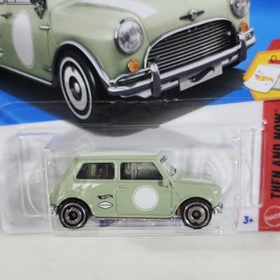 2026 Hot Wheels Austin Mini Cooper S Green Car 1/64 Toy Vehicle Then & Now NEW - Thumbnail 2