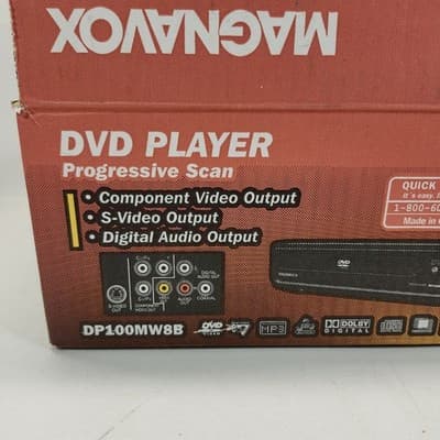 Magnavox DVD Player DP100MW8B W/Remote AV Cord Box Instructions - Thumbnail 6