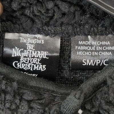 Disney The Nightmare Before Christmas Fleece Sweatshirt Mens Small Embroidered - Thumbnail 7