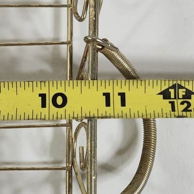 Vintage MCM Gold Wire Basket Mid Century 11" X 7" Holder Home Decor - Thumbnail 7