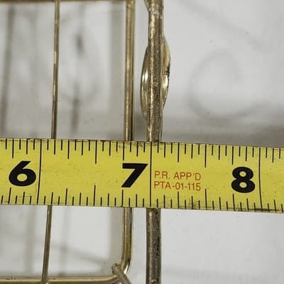Vintage MCM Gold Wire Basket Mid Century 11" X 7" Holder Home Decor - Thumbnail 6