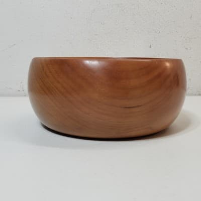 Vintage Teak Wood Bowl 5.75" Home Decor MCM - Thumbnail 8