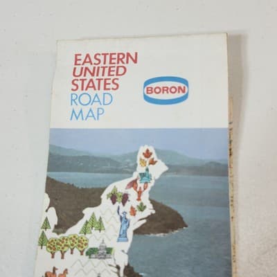 Boron Rand McNally Eastern United States Travel Road Map Vintage 1975 - Thumbnail 5