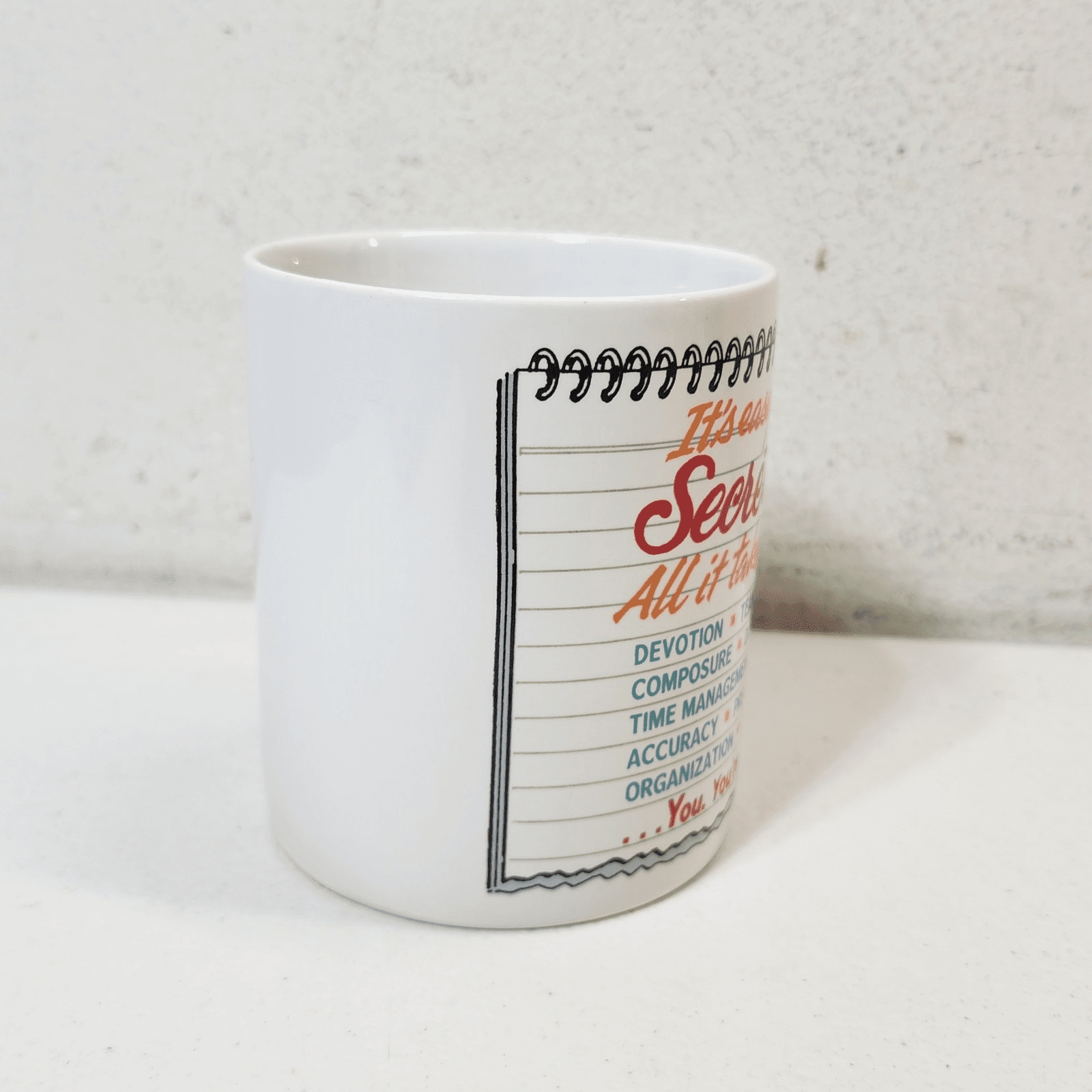 Coffee Mug Cup It's Easy To Be A Secretary Design Ganz - Thumbnail 5