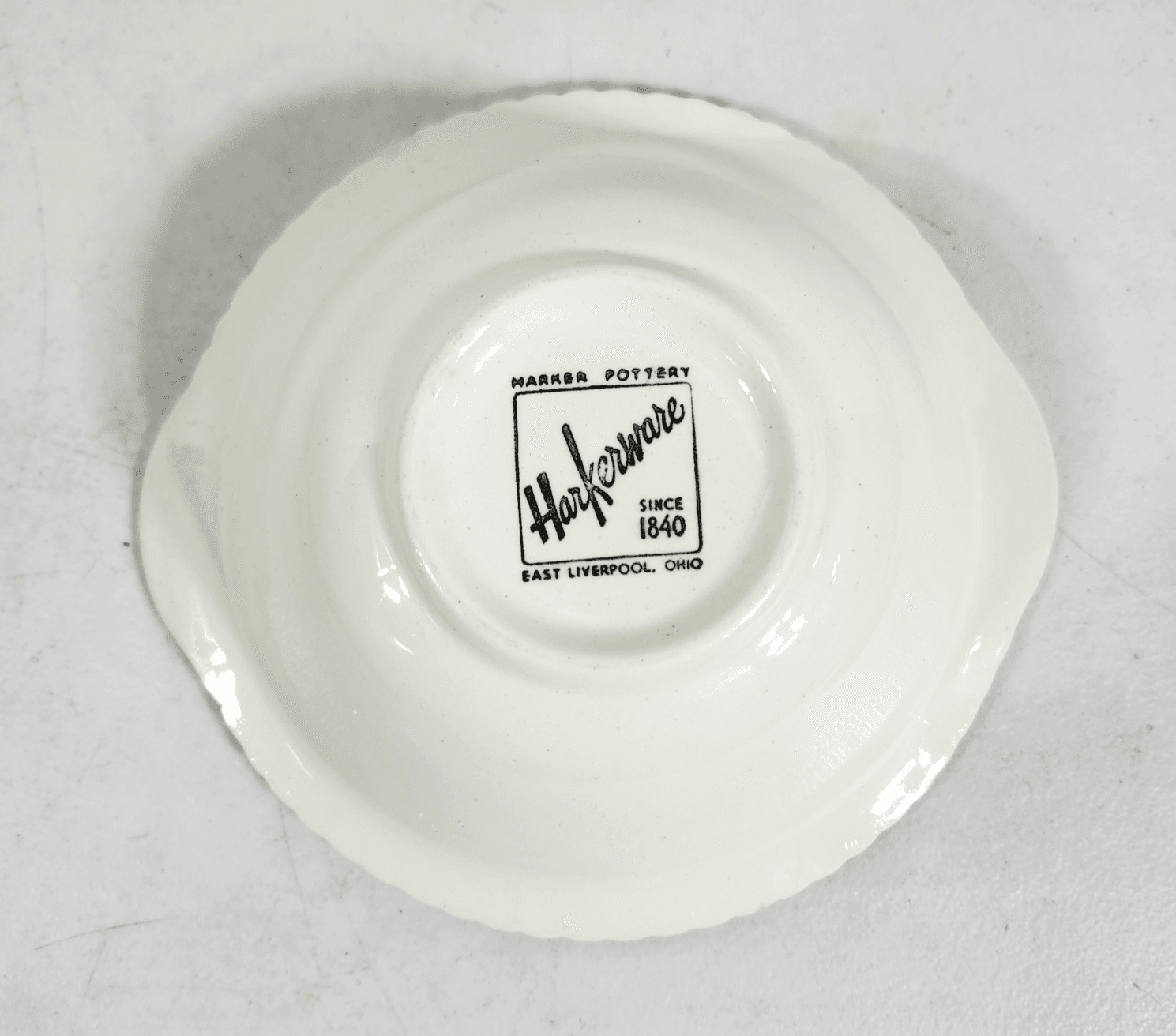Vintage 1950s Harker Corinthian Teal Green 6" Lugged Cereal Bowls Set of 3 - Thumbnail 7