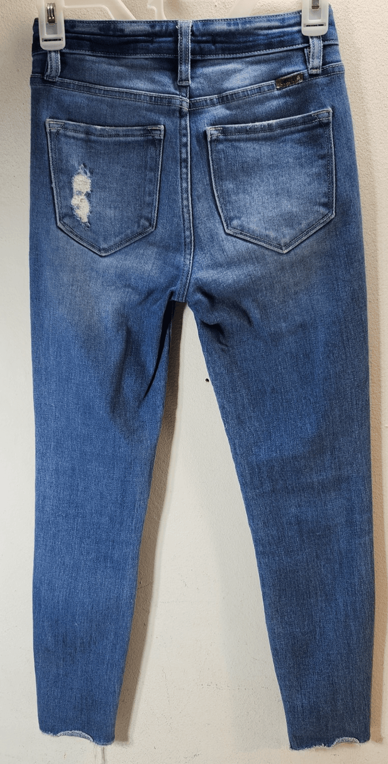 Kan Can Women's 23 Jeans Kaleigh Mid Rise Skinny Ankle Distressed - Thumbnail 4