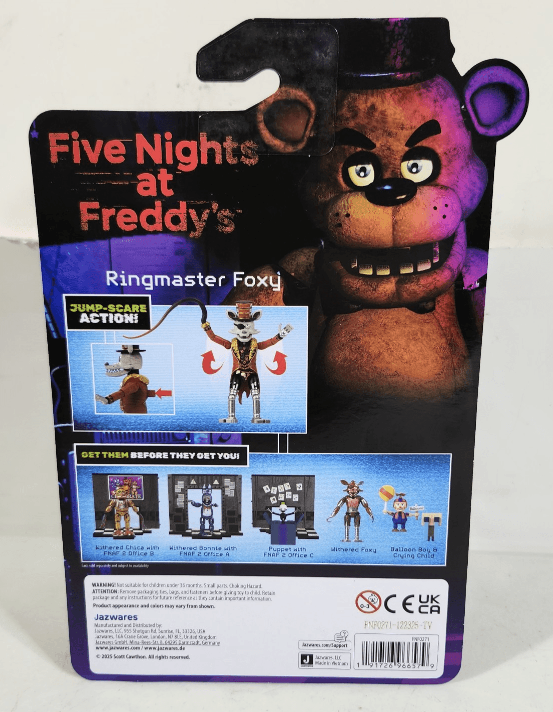 Jazwares Five Nights at Freddy’s FNAF Ringmaster Foxy 5" Action Figure Toy NEW - Thumbnail 6