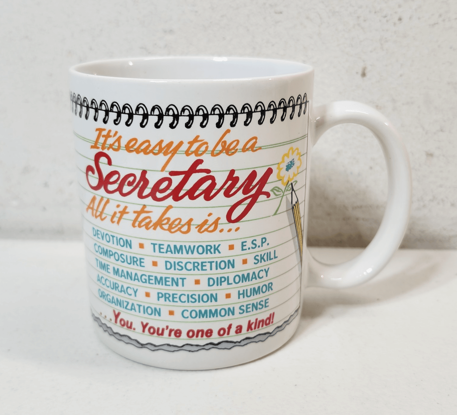 Coffee Mug Cup It's Easy To Be A Secretary Design Ganz - Thumbnail 2