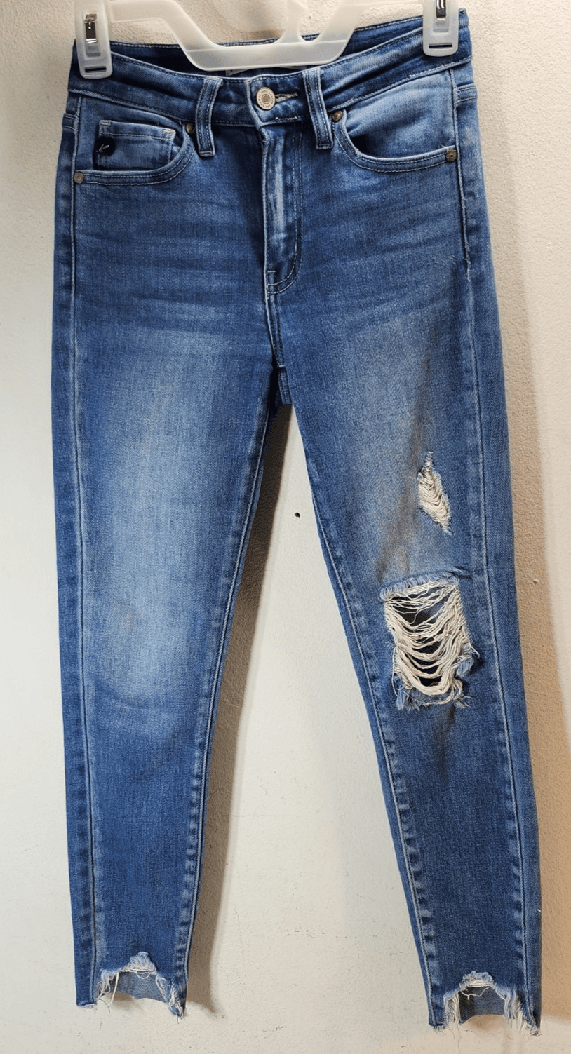 Kan Can Women's 23 Jeans Kaleigh Mid Rise Skinny Ankle Distressed - Thumbnail 5