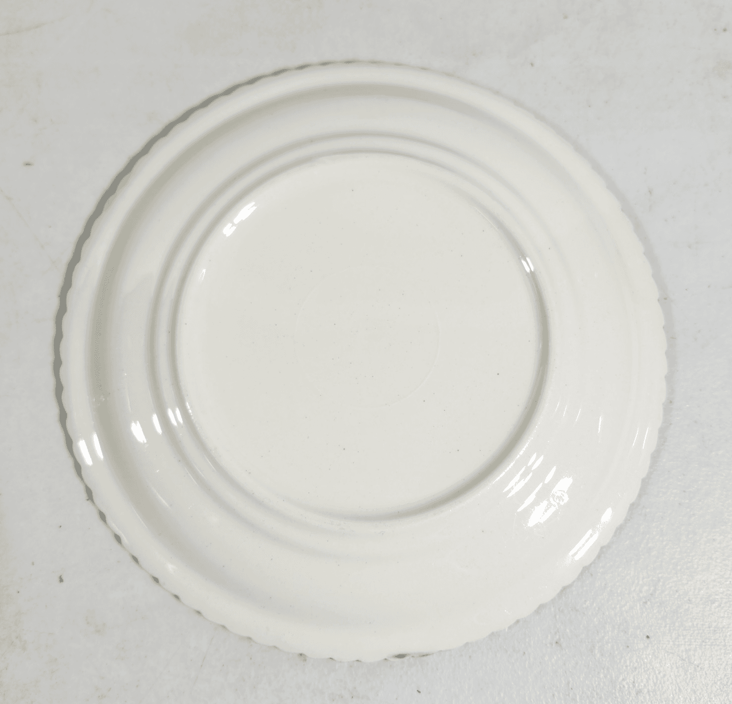 2 Harker Ware Dark Teal Green Bread Plates With White Edge 7.25" - Thumbnail 5