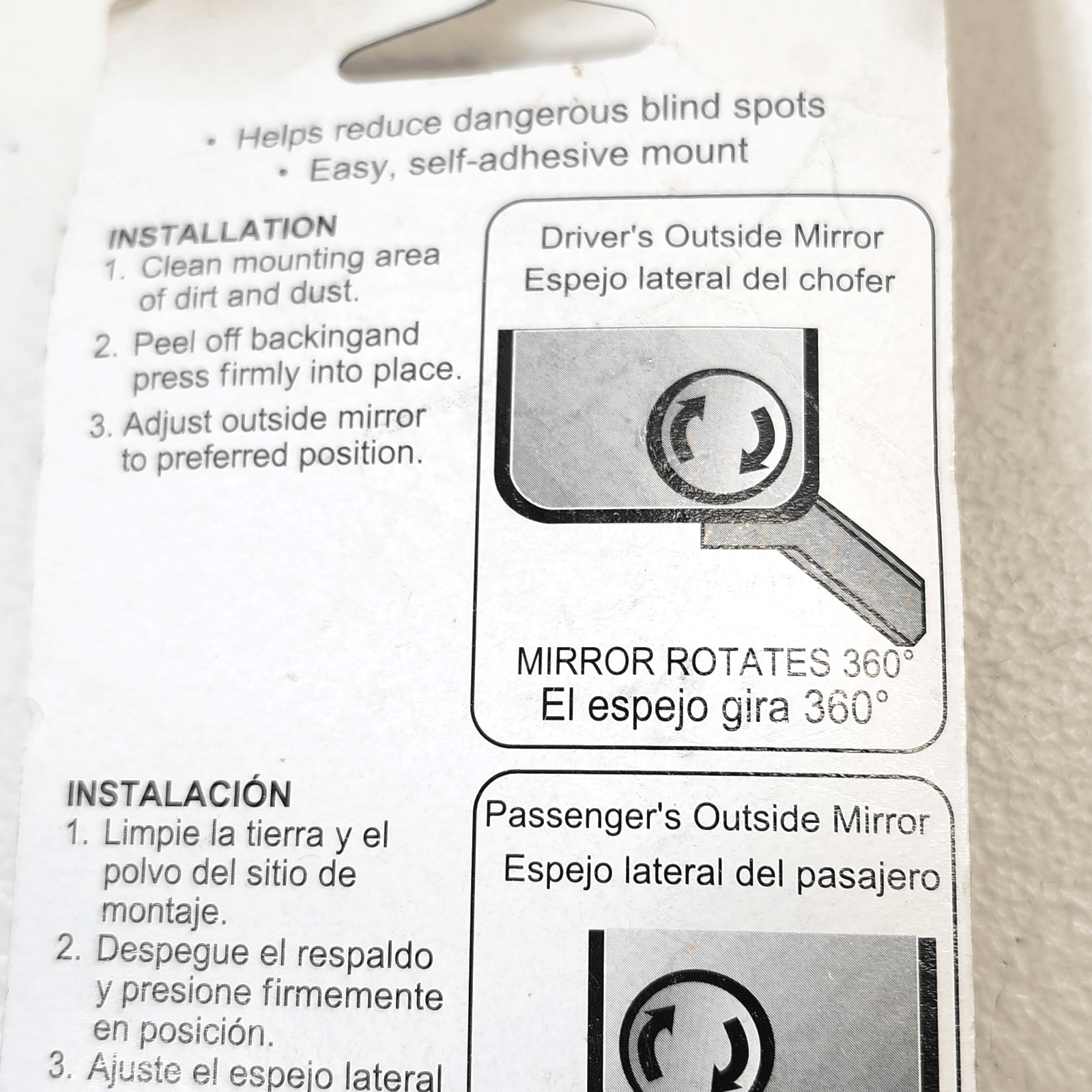 Blind Spot Mirrors Round HD Glass Convex 360° Side Rear View Mirror for Car - Thumbnail 4