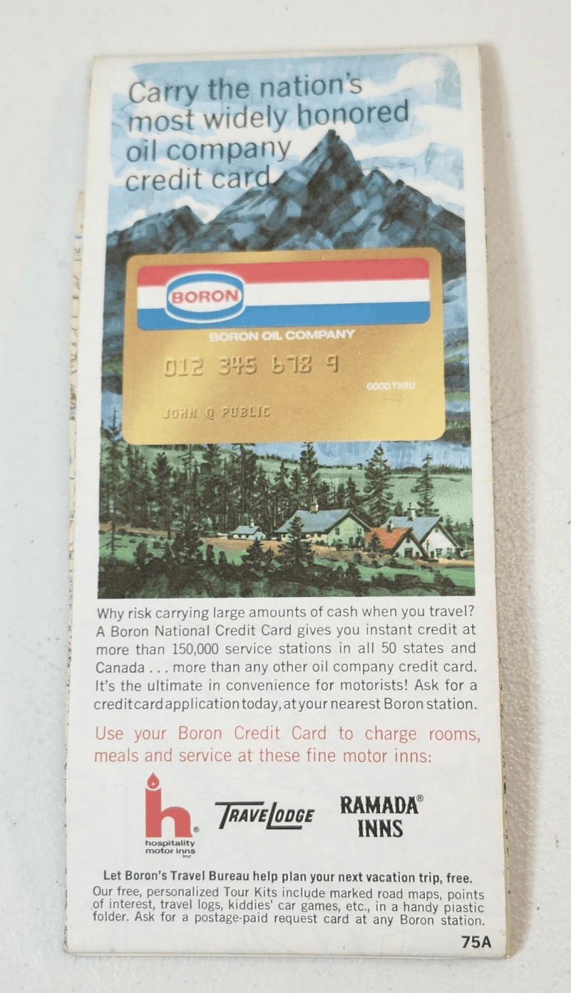 Boron Rand McNally Eastern United States Travel Road Map Vintage 1975 - Thumbnail 3