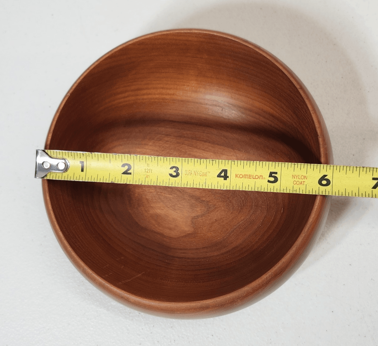 Vintage Teak Wood Bowl 5.75" Home Decor MCM - Thumbnail 4
