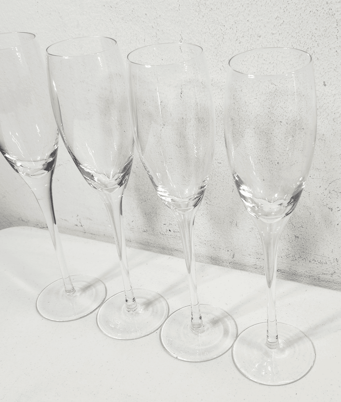 Trenditions Champagne Flutes Clear Crystal Cups Set Bundle Lot of 4 - Thumbnail 3