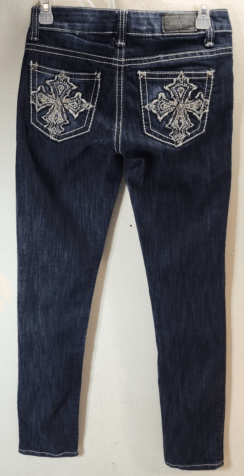 ZCO Jeans Women's Size 3 Rhinestone Embroidered Pockets Western Boho Y2K - Thumbnail 4