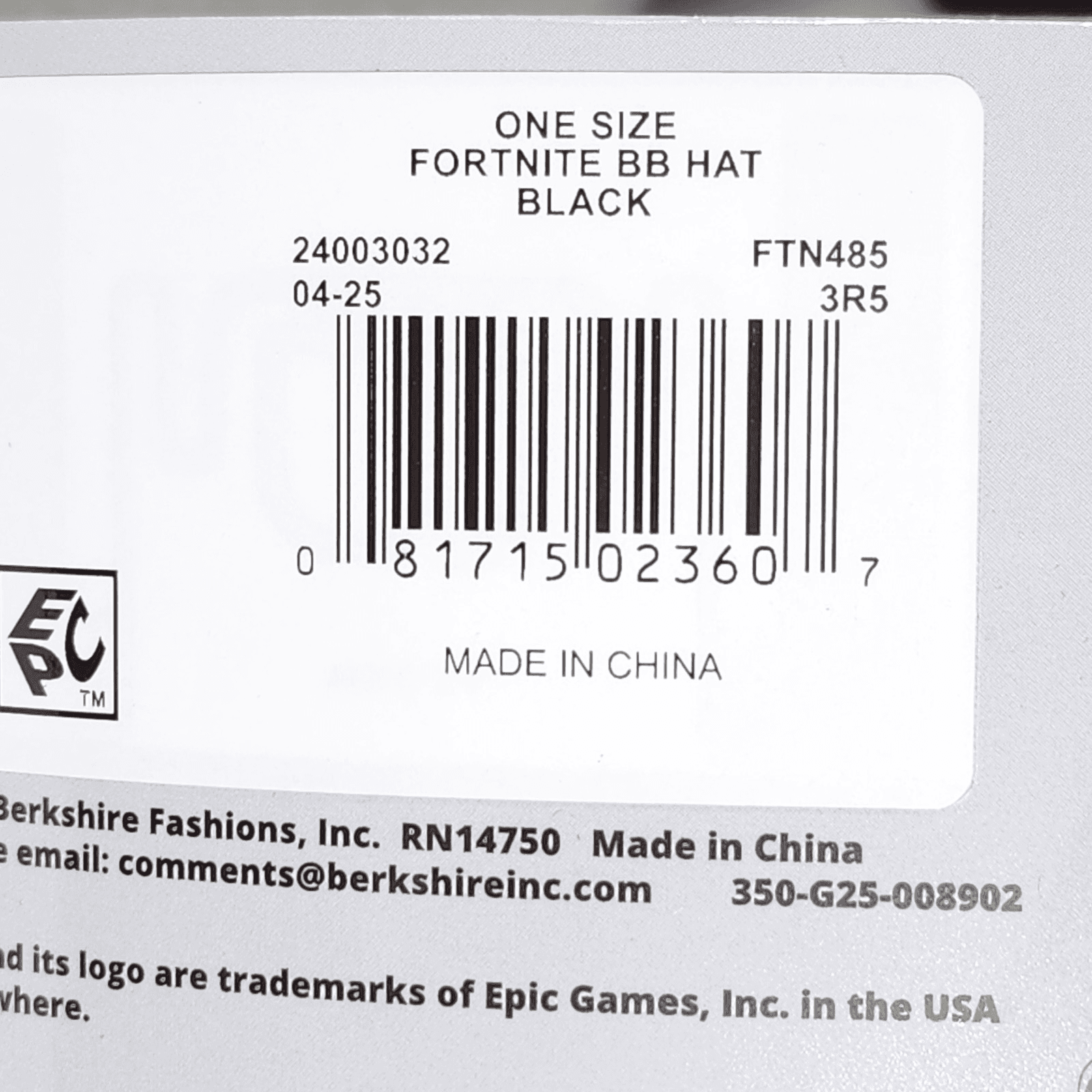 Black Fortnite Snapback Hat Adjustable Youth One Size Fits Most Gamer NEW - Thumbnail 4